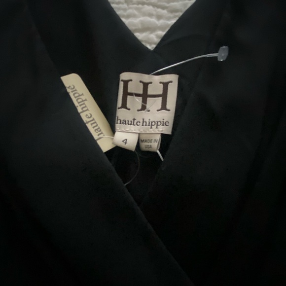 NWT-HH haute hippie Black Chiffon Dress - Picture 12 of 16